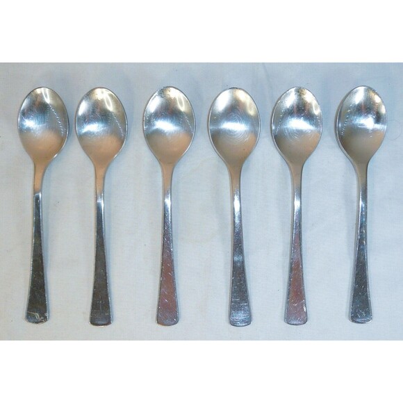 Dalia Spain 18/10 Royal Stainless Flatware Teaspoons Set Of Six 6 1/4” Spoons - Picture 1 of 9